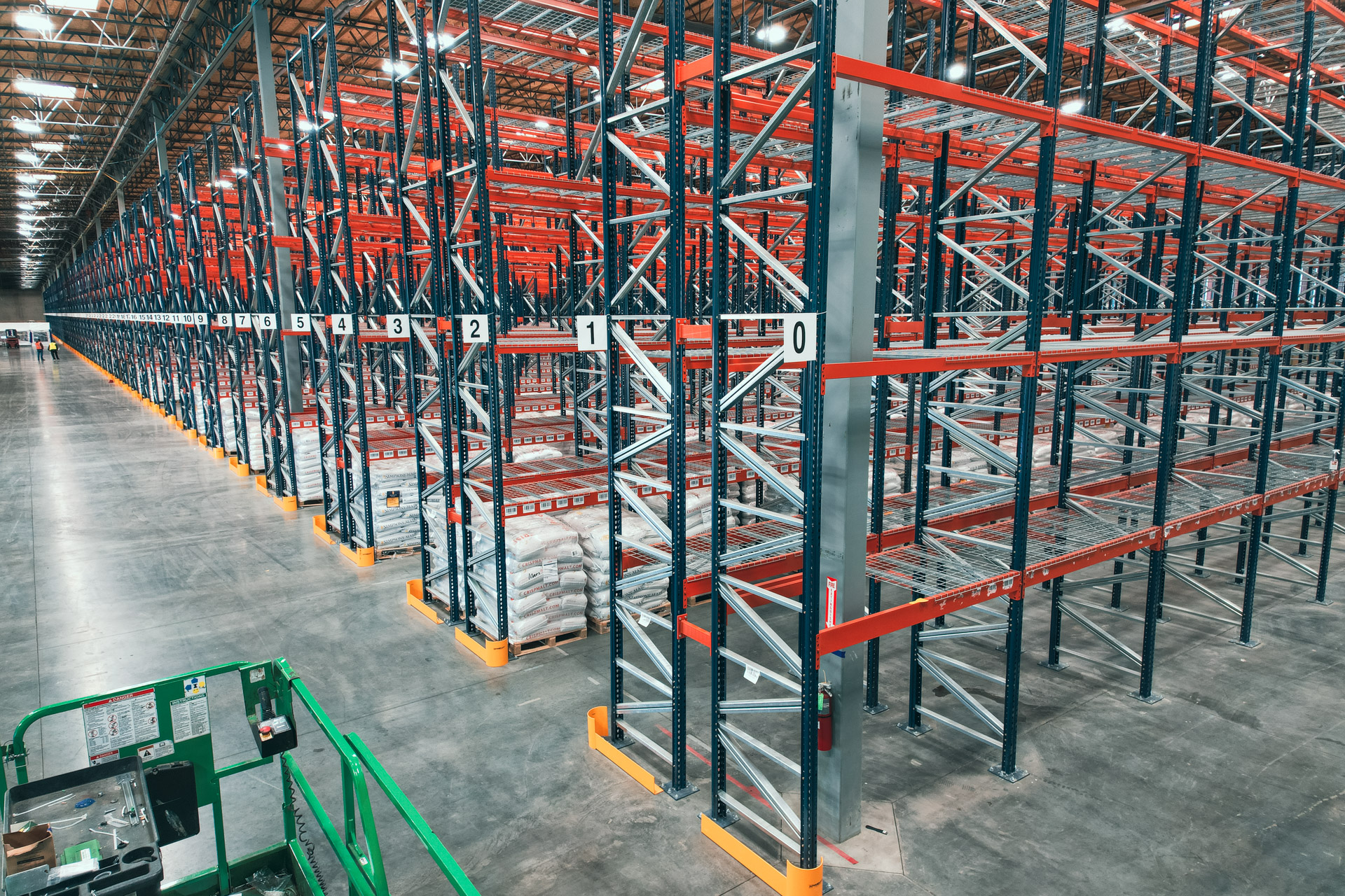Warehouse pallet rack installation in Oklahoma City